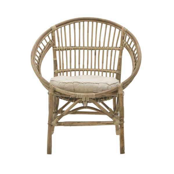 Bay Isle Home BAMBOO CHAIR WITH CUSHION NATURAL 70?60?79 / 43 Wayfair
